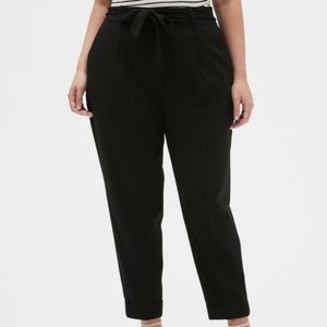 PLUS SIZED BANANA REPUBLIC Black Tie Crepe Pant